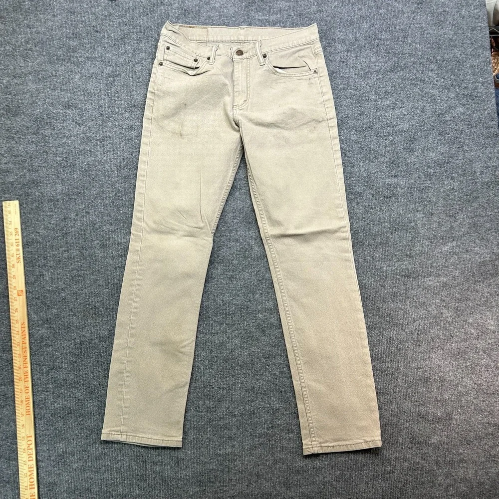 Levi's 511 Straight Jeans Men's Brown Denim Stretch Classic Zip‎ Fly - 31X29.5